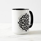 Infinite Harmony: Sacred Mandala Celtic Symbol Art マグカップ (正面右)