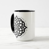 Infinite Harmony: Sacred Mandala Celtic Symbol Art マグカップ (正面左)