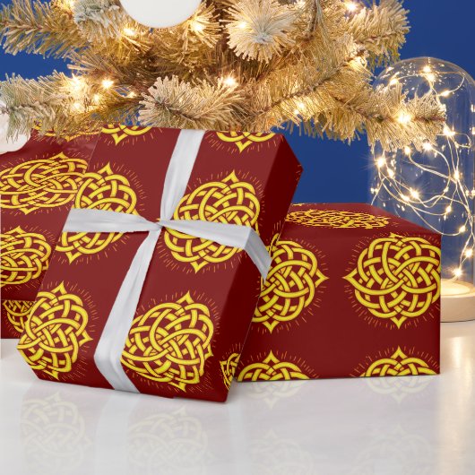 Infinite Harmony: Sacred Mandala Celtic Symbol Art ラッピングペーパー (クリスマス)