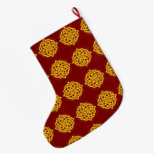 Infinite Harmony: Sacred Mandala Celtic Symbol Art ラージクリスマスストッキング (裏面 (吊り時))