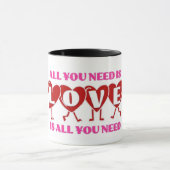 "Infinite Heart Mantra" Two-Tone Coffee Mug  マグカップ (中央)