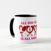 "Infinite Heart Mantra" Two-Tone Coffee Mug  マグカップ (正面左)
