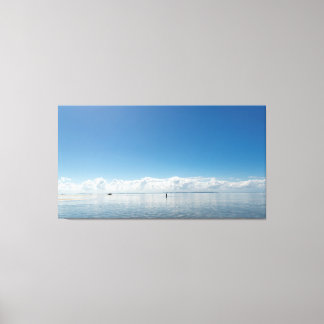 Infinite Horizon: Minimalist Seascape at Acupe Coa キャンバスプリント