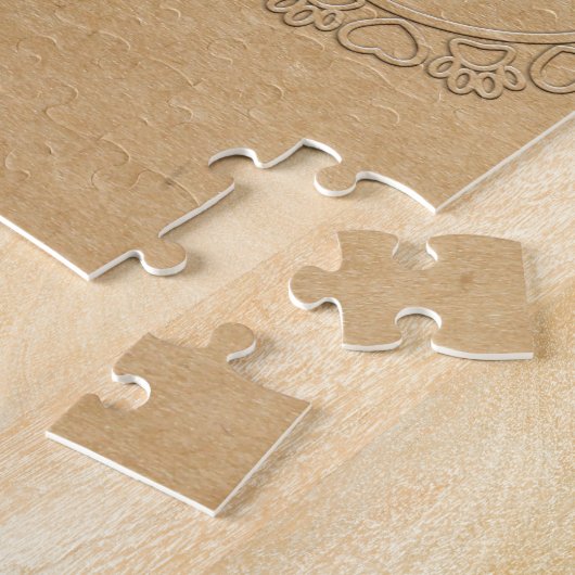 Infinite Love Dog Paw Print ジグソーパズル (側面)