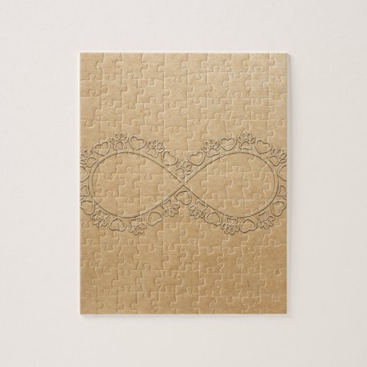 Infinite Love Dog Paw Print ジグソーパズル (縦)