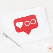 INFINITE LOVE (Instagramは通知を好む) 長方形シール (封筒)