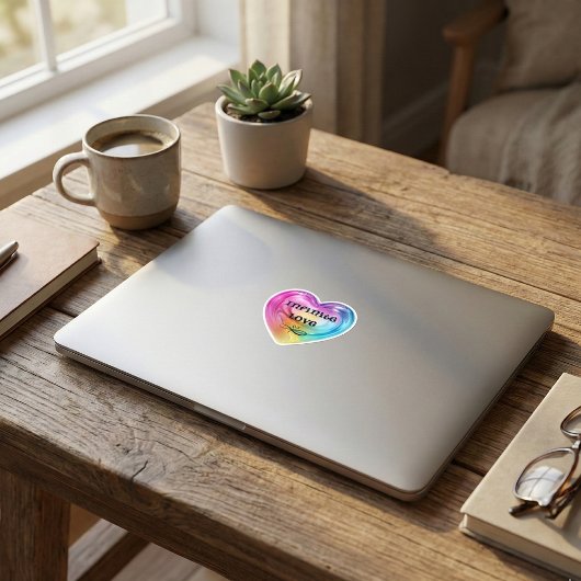 Infinite Love Rainbow Heart Die-Cut シール