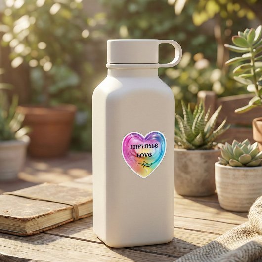 Infinite Love Rainbow Heart Die-Cut シール