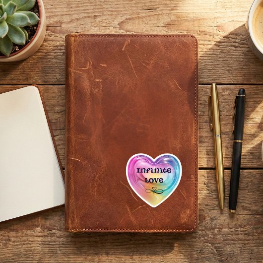 Infinite Love Rainbow Heart Die-Cut シール