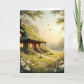 Infinite Meadows Scene – Cozy Cottage Wildflowers カード (正面)
