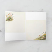 Infinite Meadows Scene – Cozy Cottage Wildflowers カード (内部)
