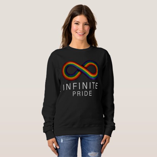 Infinite Pride LGBT Support Rainbow Colour スウェットシャツ (正面フル)