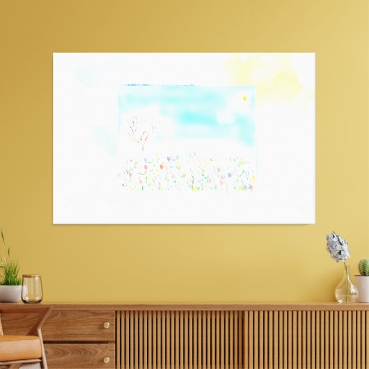 Infinite Spring キャンバスプリント (インサイチュ (リビング))