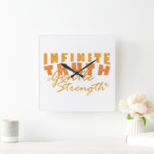 Infinite Truth, Gentle Strength Clocks スクエア壁時計 (ホーム)