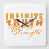 Infinite Truth, Gentle Strength Clocks スクエア壁時計 (正面)