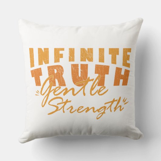 Infinite Truth, Gentle Strength  Throw Pillows クッション (裏面)