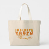 Infinite Truth, Gentle Strength Tote Bags ラージトートバッグ (裏面)