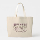 Infinite Truth, Gentle Strength Tote Bags ラージトートバッグ (裏面)