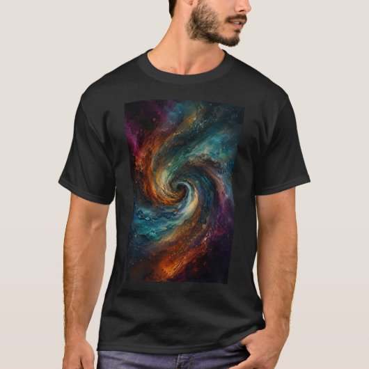 Infinite Vortex | 抽象的な流れのTシャツ Tシャツ (正面)
