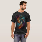Infinite Vortex | 抽象的な流れのTシャツ Tシャツ (正面フル)