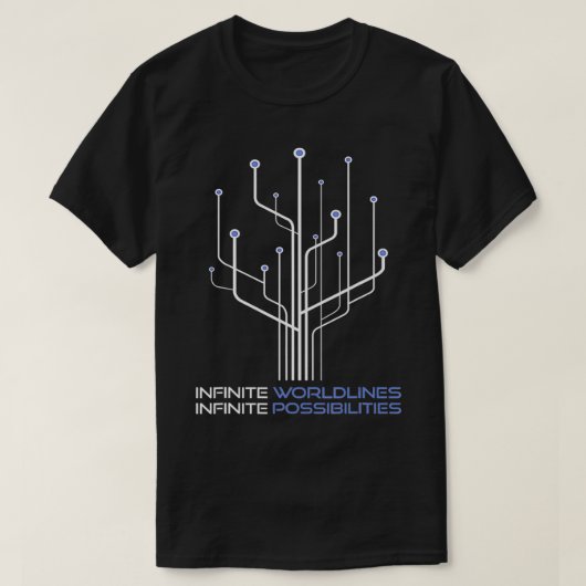 Infinite Wordlines Time Traveller Time Machine Tim Tシャツ (デザイン正面)