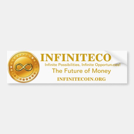 INFINITECOIN バンパーステッカー (正面)