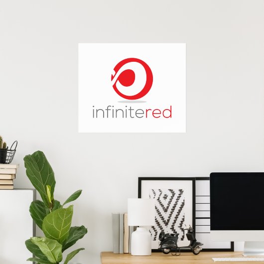 InfiniteRed Logo Poster ポスター (ホームオフィス)
