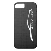 Infiniti G35のクーペの白いシルエットのロゴ Case-Mate iPhoneケース (裏面)
