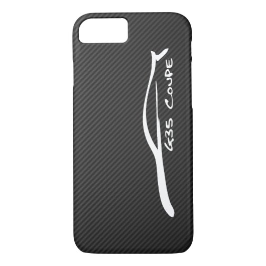 Infiniti G35のクーペの白いシルエットのロゴ Case-Mate iPhoneケース (裏面)