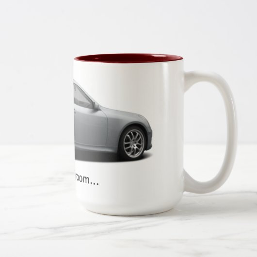 Infiniti G35のクーペ15のoz。 ツートーンマグ ツートーンマグカップ (右)