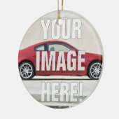 Infiniti G35のクーペ-あなたの写真を加えて下さい セラミックオーナメント (左)