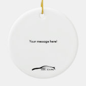 Infiniti G35のクーペ-あなたの写真を加えて下さい セラミックオーナメント (裏面)