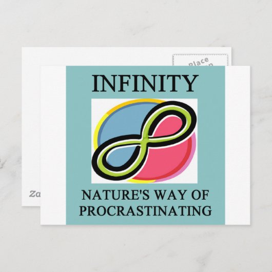 INFINITY数学のジョーク ポストカード (正面/裏面)