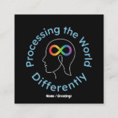 Infinity Art Processing the World Differently スクエア名刺 (正面)