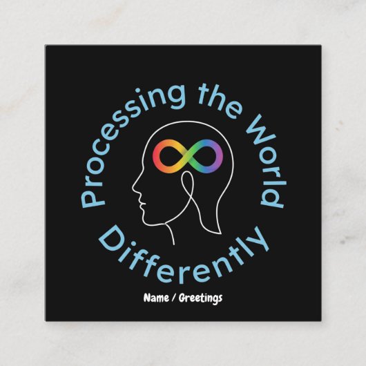 Infinity Art Processing the World Differently スクエア名刺 (正面)