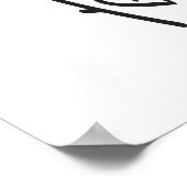 Infinity Dragonfly with Roses Black and White ポスター (角)