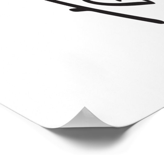 Infinity Dragonfly with Roses Black and White ポスター (角)