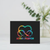 Infinity Heart Love Autism Awareness Needs No Word ポストカード (スタンド正面)