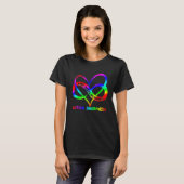 Infinity Heart Love Autism Awareness Needs No Word Tシャツ (正面フル)