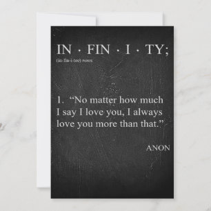 INFINITY Love you more辞書定義カード カード