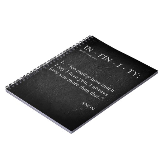 INFINITY Love you more Definitionフォトノートブック ノートブック (左側)