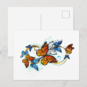 Infinity of Monarch Butterflies インビテーションポストカード (正面/裏面)