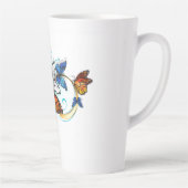 Infinity of Monarch Butterflies カフェラテマグ (右)