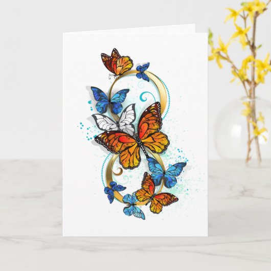 Infinity of Monarch Butterflies カード (黄色い花)