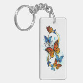 Infinity of Monarch Butterflies キーホルダー (正面左)