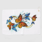Infinity of Monarch Butterflies ゴルフタオル (横)