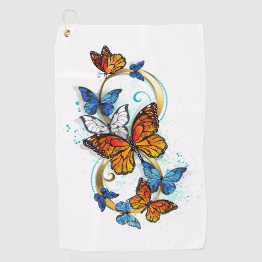 Infinity of Monarch Butterflies ゴルフタオル (正面)