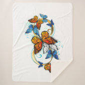 Infinity of Monarch Butterflies シェルパブランケット (正面)
