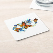 Infinity of Monarch Butterflies スクエアペーパーコースター (アングル)