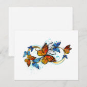 Infinity of Monarch Butterflies ノートカード (正面/裏面)